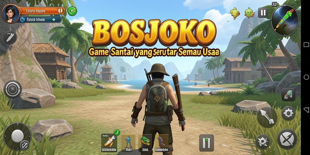Screenshot utama BOSJOKO menampilkan gameplay yang menghibur dan menarik.