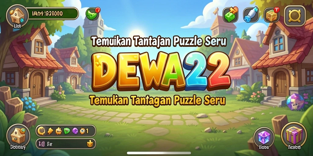 Tampilan gameplay menantang dalam DEWA22 yang penuh teka-teki.