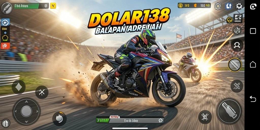 Screenshot DOLAR138 menampilkan aksi balapan motor yang mendebarkan.