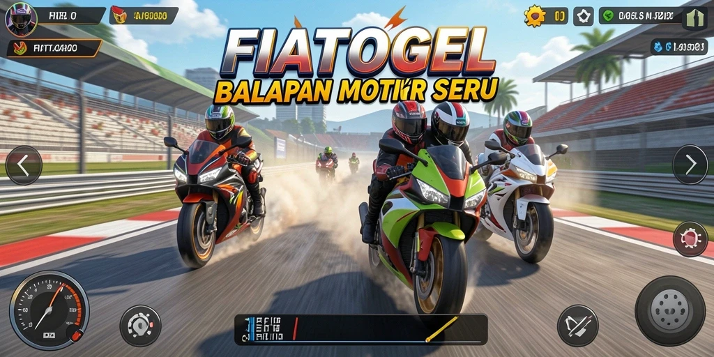 Tampilan luar biasa dari gameplay balapan motor di FIATOGEL.