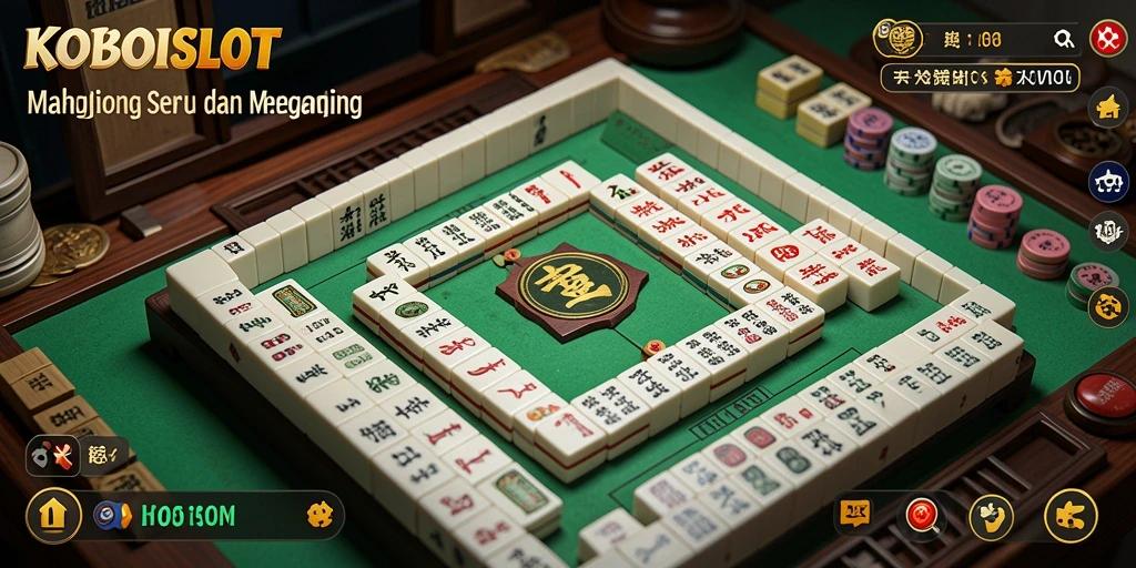 Tangkapan layar gameplay KOBOISLOT menampilkan momen seru bermain Mahjong.