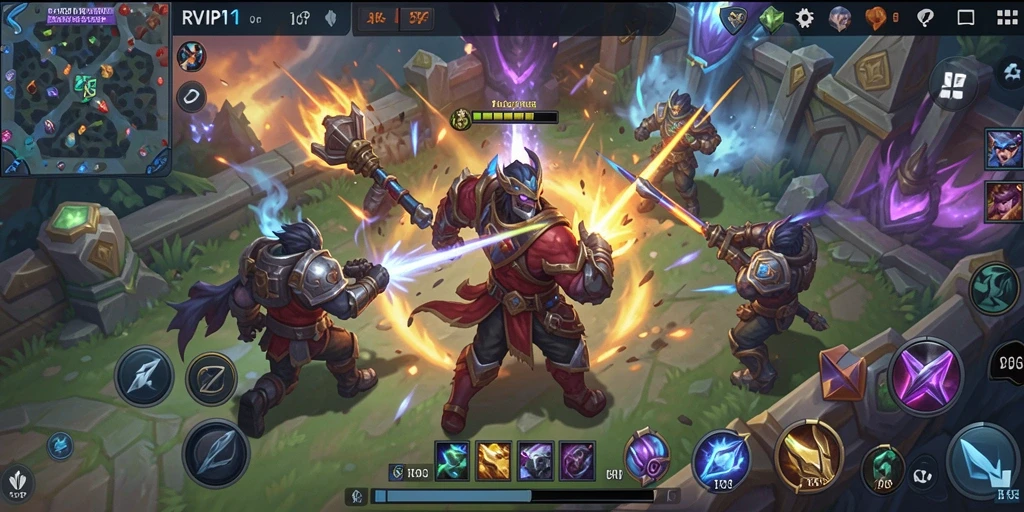 Tampilan gameplay seru dengan karakter dan pertempuran yang menakjubkan.