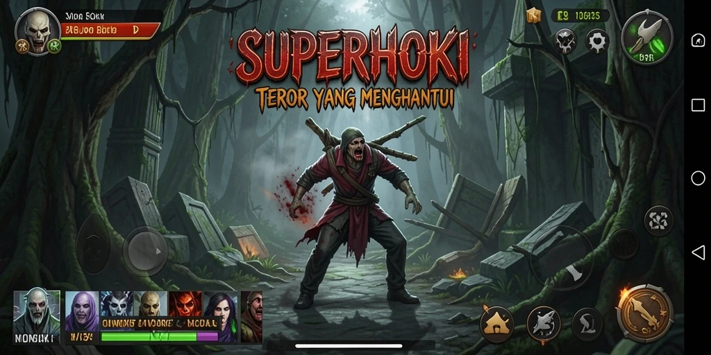 Tangkapan layar menampilkan gameplay mendebarkan dari SUPERHOKI yang penuh dengan teror.