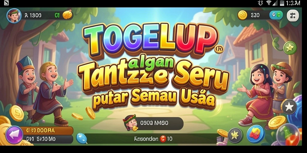 Tampilan gameplay seru TOGELUP dengan teka-teki menantang.