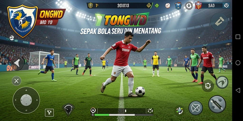 Tampilan gameplay seru dari TONGWD saat bertanding di lapangan.