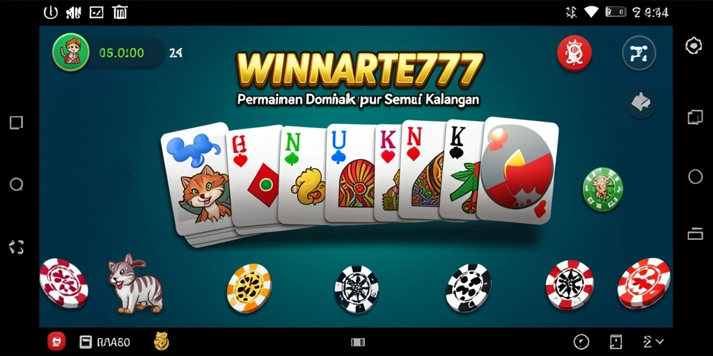 Tampilan gameplay intens dari WINRATE777 yang penuh strategi Domino.